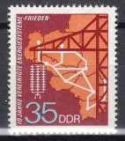 Germania RDG 1973 - A 10-a aniversare a sistemului energetic &bdquo;Pace&rdquo;, MNH, Nestampilat