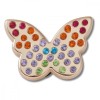 Jibbitz Crocs Gold Rainbow Encrusted Butterfly, Crocs Jibbitz