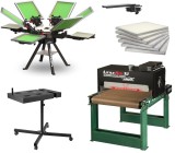 Carusel si cuptor de uscare textile pentru afacere in domeniul serigrafiei! Ocazie - NOI si IEFTINE!