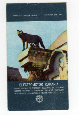 CALENDAR DE BUZUNAR TIMISOARA ELECTROMOTOR ROMANIA LUPOAICA foto