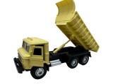 Macheta Camion Basculanta crem 1:32 replica metal cu bena mobila roti cauciuc