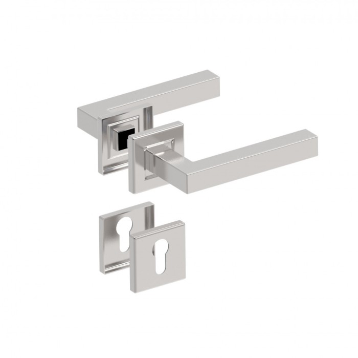 M&acirc;ner ușă cu rozetă pătrată, AISI 304, K320 - D8/06-i