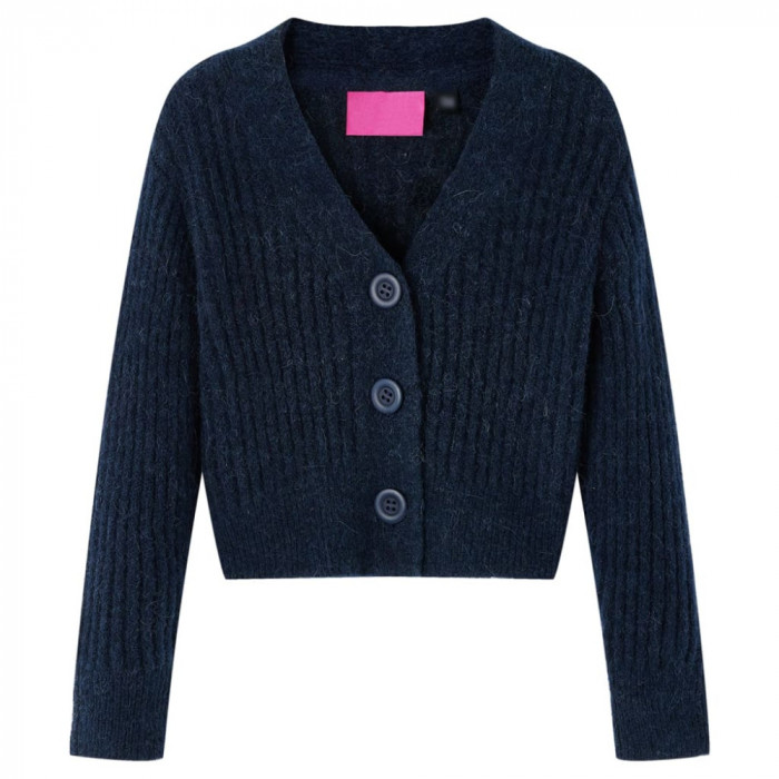 Cardigan tricotat pentru copii, bleumarin, 128 GartenMobel Dekor