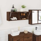 vidaXL Dulap perete de baie, stejar maro, 80x25x30 cm, lemn prelucrat