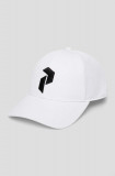 Cumpara ieftin Peak Performance șapcă de baseball din bumbac culoarea alb, cu imprimeu