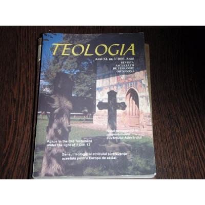 TEOLOGIA - REVISTA FACULTATIIDE TEOLOGIE ORTODOXA foto