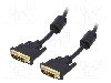 Cablu DVI - DVI, din ambele par&amp;#355;i, DVI-I (24+5) mufa, 1.8m, negru, AKYGA - AK-AV-02