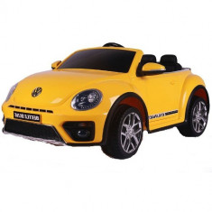 Masinuta Electrica Volkswagen Beetle Dune Yellow foto