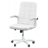 Scaun birou OFF 332, cotiere rabatabile, piele ecologica, roti gumate, mecanism balans, ergonomic, 100 kg
