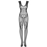 Catsuit-uri - Obsessive Catsuit Cu Deschidere Intre Picioare Cu Model Flacara F241 Small-Large Te Invaluie In Dorinta Aprinsa