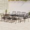 vidaXL Set de masă pentru grădină, 9 piese, antracit, oțel 3187974