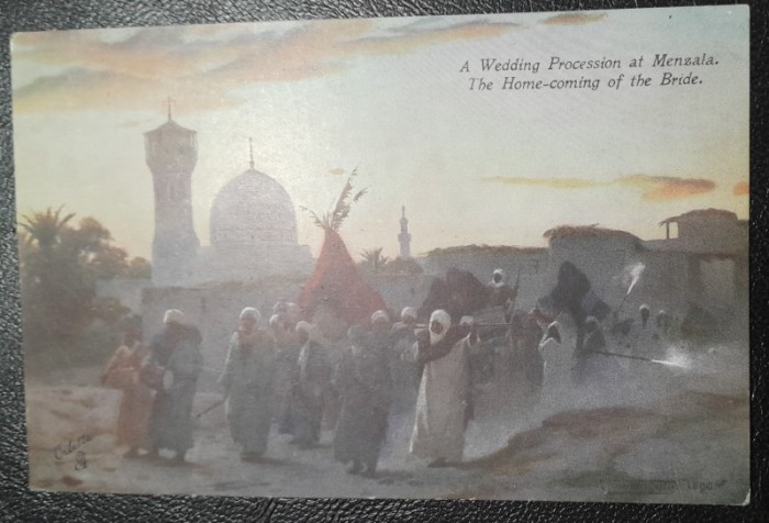 Carte postala, A Wedding Procession at Menzala, color