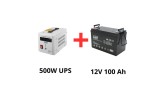 Volt Polska Alimentare ne&icirc;ntreruptibilă pentru pompe de circulație 500W + Green Cell acumulator 100Ah