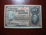 Argentina 10 Pesos 1892, Bancnota Straine, America, Stare F Buna