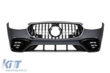 Bumper frontal A Design tip S63 potrivit pentru Mercedes S-Class W223 dupa 2020 cu elemente din crom fumuriu Performance AutoTuning
