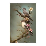Sticker decorativ, Pasari, Verde, 85 cm, 6517ST