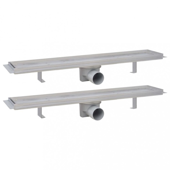 Rigola liniara de dus 2 buc., 630 x 140 mm, otel inoxidabil