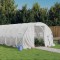 Gossi sera cu cadru din otel, alb, 60 m2, 20x3x2 m