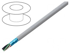 Cablu EcoCable Mini 5x2x28AWG folie Al-PET gri &icirc;nchis