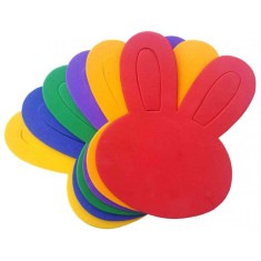 Accesorii creatie hartie gumata,iepuras,14x15,grosime 1mm,12 bucati set