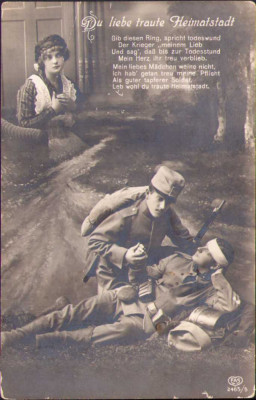 CP38 Carte poștală austro-ungară cu tematică militară, Primul Război Mondial foto