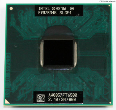 Procesor laptop Intel Core 2 Duo T6500 2,10 GHz 2M 800MHz foto