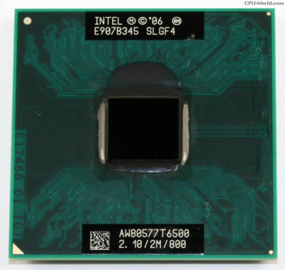 Procesor laptop Intel Core 2 Duo T6500 2,10 GHz 2M 800MHz foto