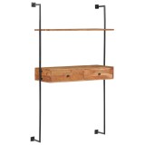 Birou de perete, 90 x 40 x 170 cm, lemn masiv de acacia