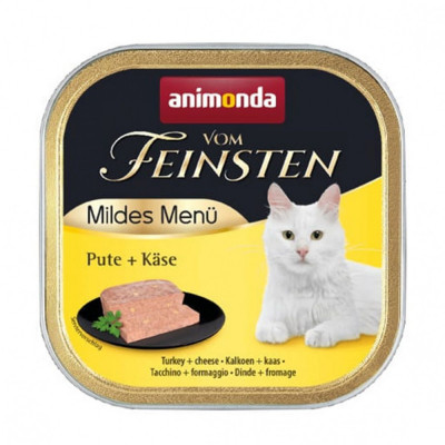 Pateu Animonda Vom Feinsten Cats - curcan + caşcaval 100g foto