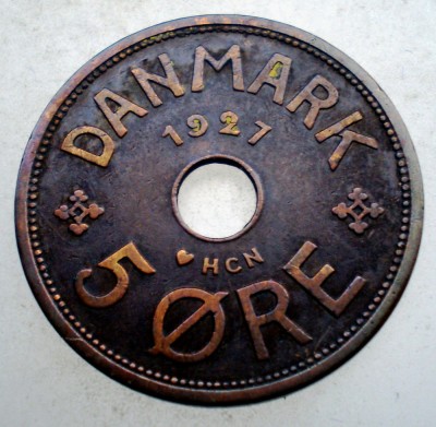 7.505 DANEMARCA 5 ORE 1927 HCN foto