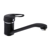 Baterie bucatarie monocomanda neagra cu pipa mobila 226 mm Ecostone GF-2247