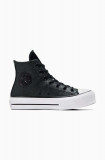 Converse tenisi Chuck Taylor All Star Lift femei, culoarea negru, A05436C