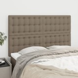 Cumpara ieftin Tăblii de pat, 4 buc, gri taupe, 72x5x78/88 cm, textil