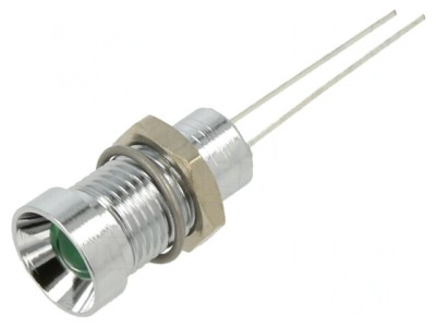 Lampă LED Verde cu Clipire 3,5-13VDC &amp;Oslash;8mm foto