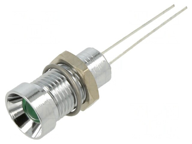 Lampă LED Verde cu Clipire 3,5-13VDC &Oslash;8mm