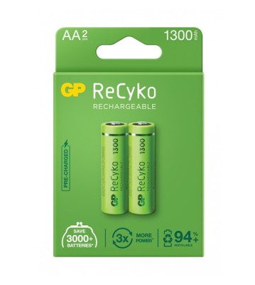 Duo GP ReCyco+ AA / Mignon / HR6 / LR6 1300mAh Baterii reincarcabile - 1300 Series-Conținutul pachetului 1x Blister foto