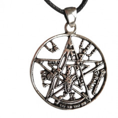 Pandantiv talisman din argint Tetragramaton