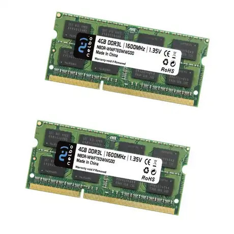 Set memorie RAM 8 GB (2x4 GB) sodimm ddr3L 1600 Mhz dual channel pentru laptop