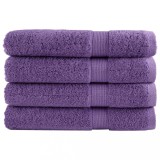 vidaXL Prosoape premium SOLUND 4 buc. violet 100x200 cm 600 gsm