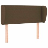 Cumpara ieftin Tablie de pat cu aripioare maro inchis 103x23x78/88 cm textil