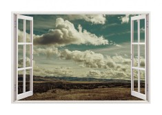 Autocolant decorativ, Fereastra, Natura si peisaje, Multicolor, 85 cm, 2020ST foto