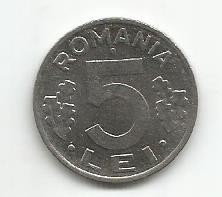 (No1) moneda-ROMANIA -5 Lei 1993 foto