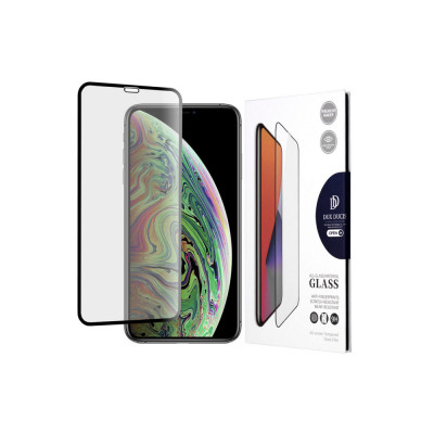 Folie Sticla pentru Apple iPhone X / iPhone XS / iPhone 11 Pro Dux Ducis Tempered Glass Negru foto