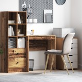 vidaXL Birou Rustic de Scris Lemn Vechi Plăci Aglomerate Mic Depozitare