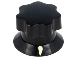 Buton rotativ cu indicator negru &Oslash;6mm ABS