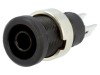 Conector banană 4mm soclu 25A 1kV negru nichelat