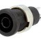 Conector banană 4mm soclu 25A 1kV negru nichelat