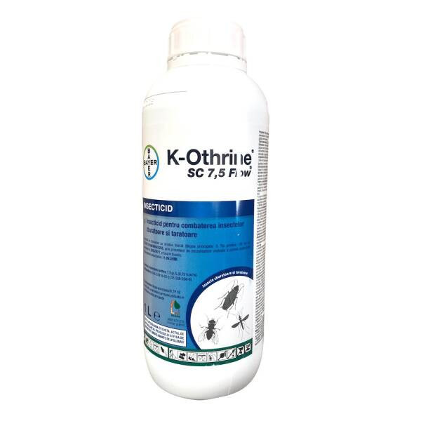 K-Othrine SC 7,5 Flow 100 ml insecticid contact/ ingestie, Bayer (muste, tantari, gandaci de bucatarie, plosnite, furnici, purici, cariul alimentelor,