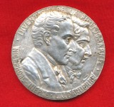 Divulgation de la Photographie 1839 CINQUANTENAIRE 1889 Medalie de bronz placat cu argint