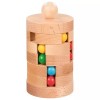 Puzzle Rubik, turn de sortat culori, din lemn, Goki